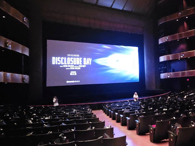 Setup for Netflix's The Irishman (2019) screening in Manhattan, NY.