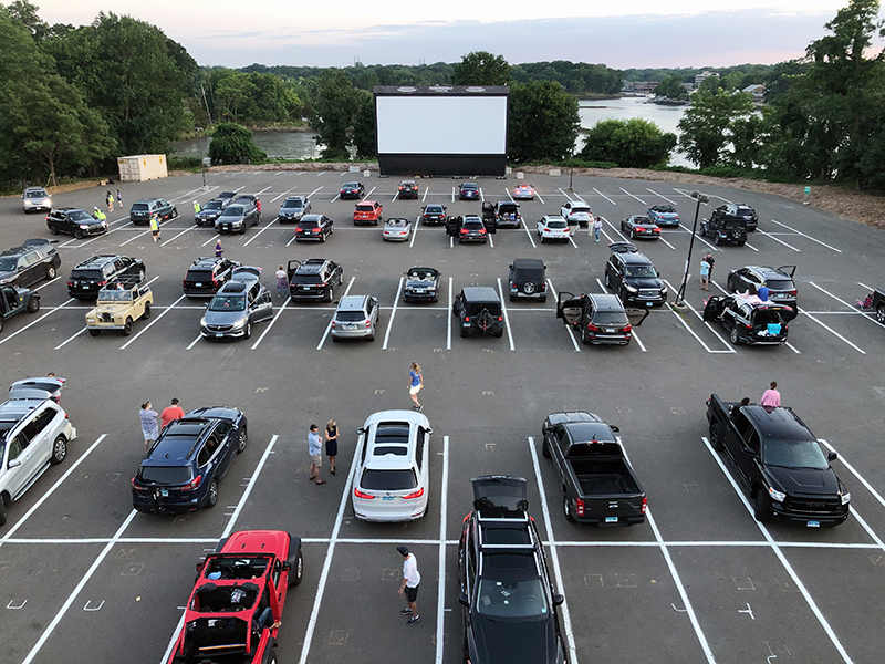 Opening night at the Remarkable Theater pop-up outdoor theater in Westport, CT.