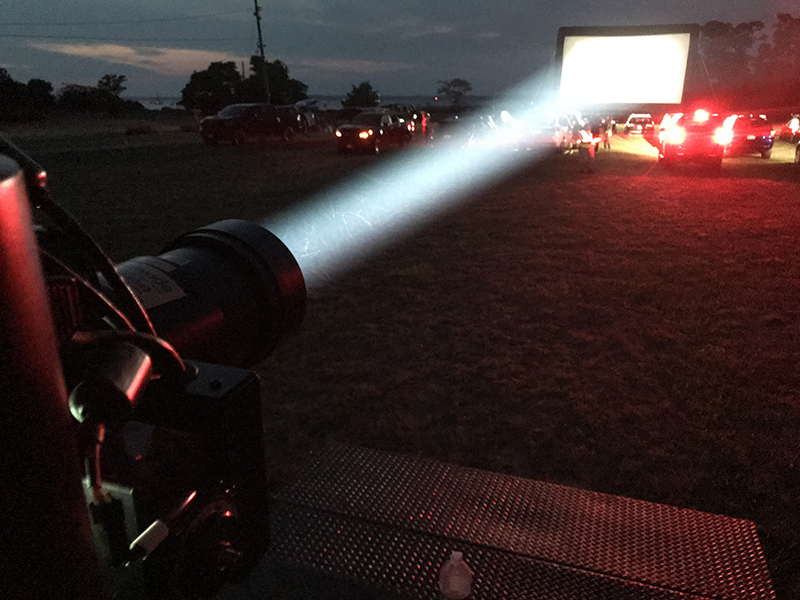 The show begins at the Sag Harbor Cinema pop-up outdoor theater in Sag Habor, NY.